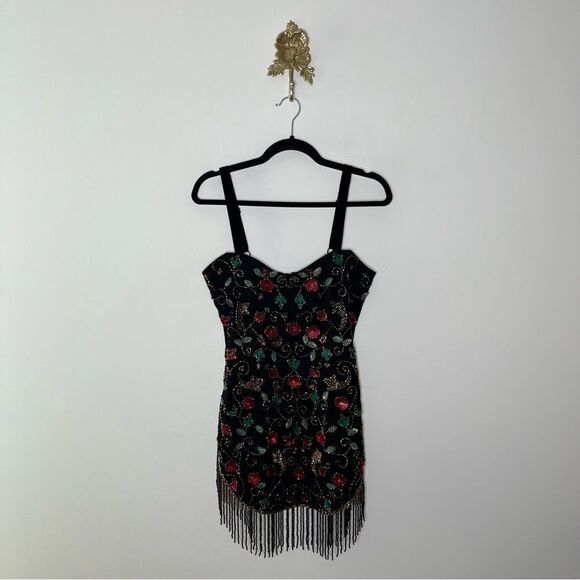 Revolve h:ours El Tulipan Beaded Mini Dress S - Picture 9 of 9